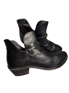 Sam Edelman Palmer Black Leather Ankle Boots Womens Sz 8.5